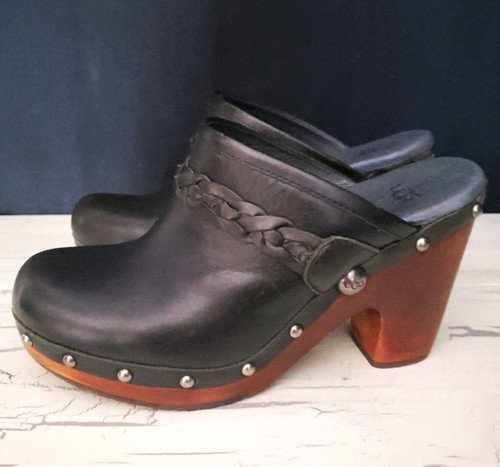 Ugg women black leather - women's,